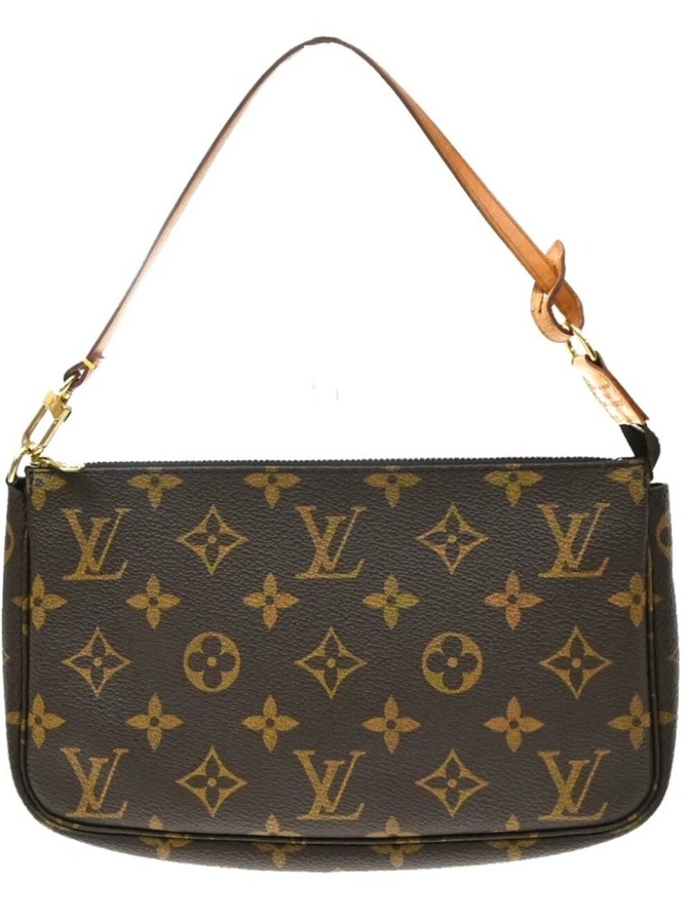 LOUIS VUITTON Pochette Accessoires Hand Bag Monogram Leather BN
